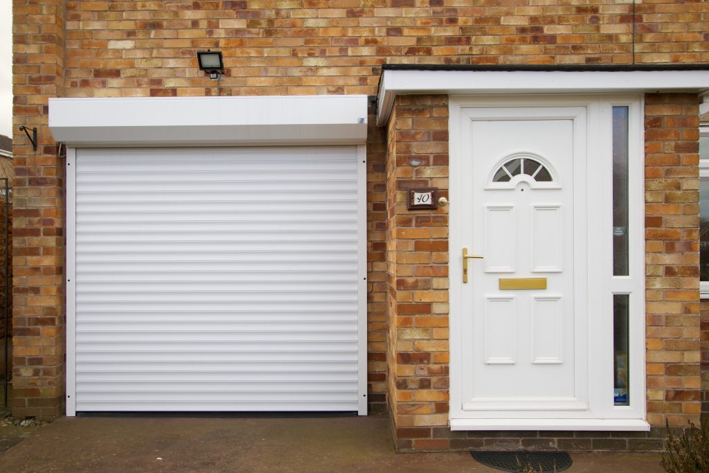 Classic white roller door