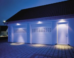 white garage door